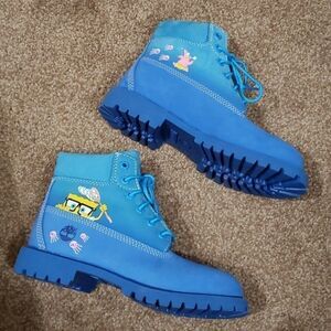 𝅺timberland Sponge Bob Square Pants limited Edition Boots kids size 3